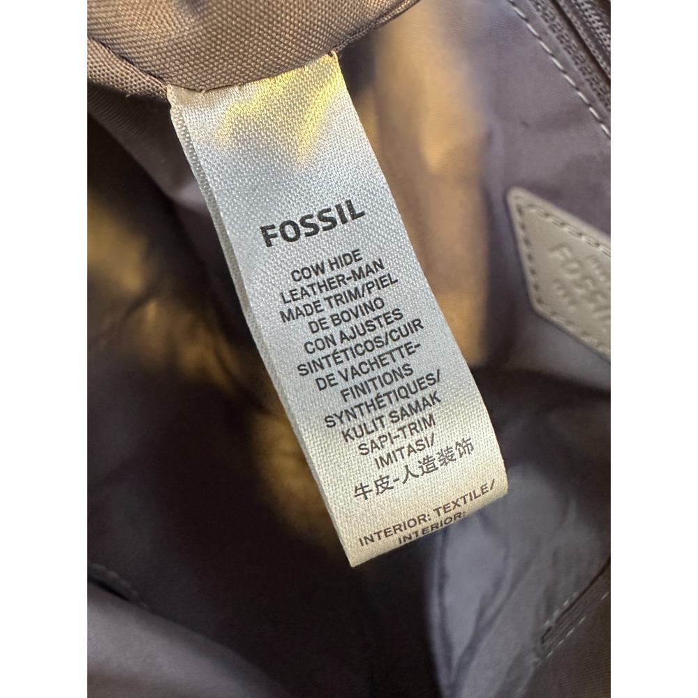 Fossil Skylar Cowhide Leather Crossbody Shoulder Bag Cream Detachable Long Strap - Picture 8 of 12